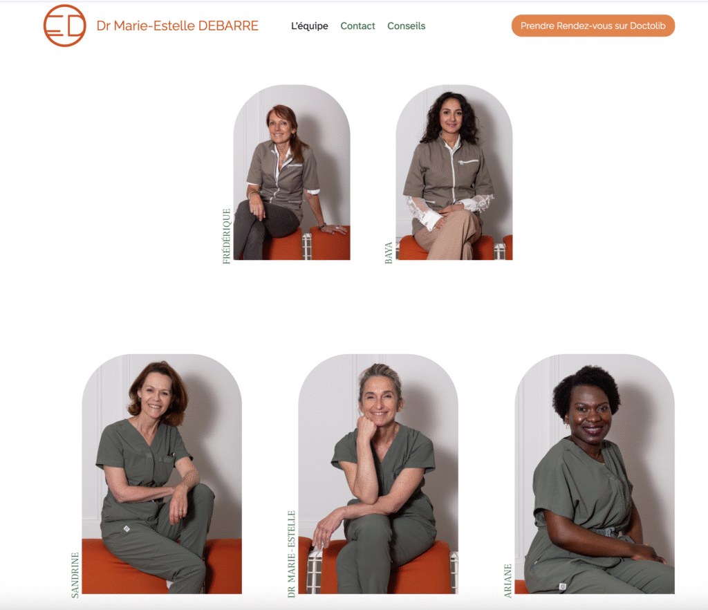 Identité visuelle et site internet du Dr Marie-Estelle Debarre par Lagraphista