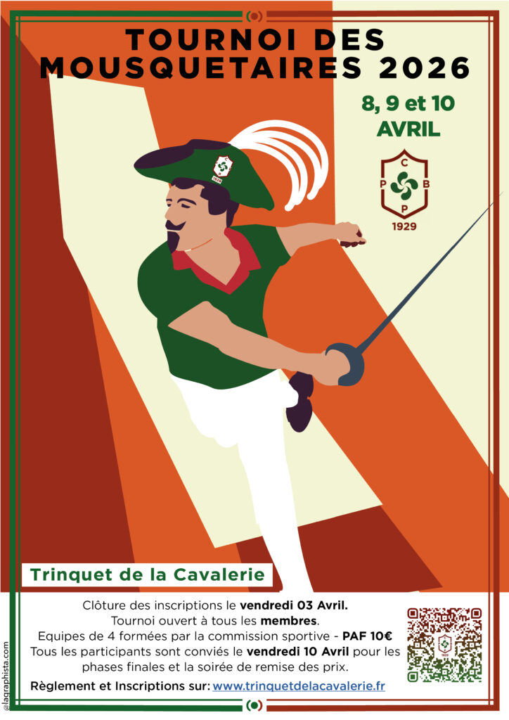 Affiche et graphisme pour le Trinquet de la Cavalerie, club de pelote basque Paris