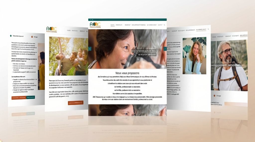 Création d'identité visuelle et refonte du site internet pour AMC Ressources par Lagraphista, Paris