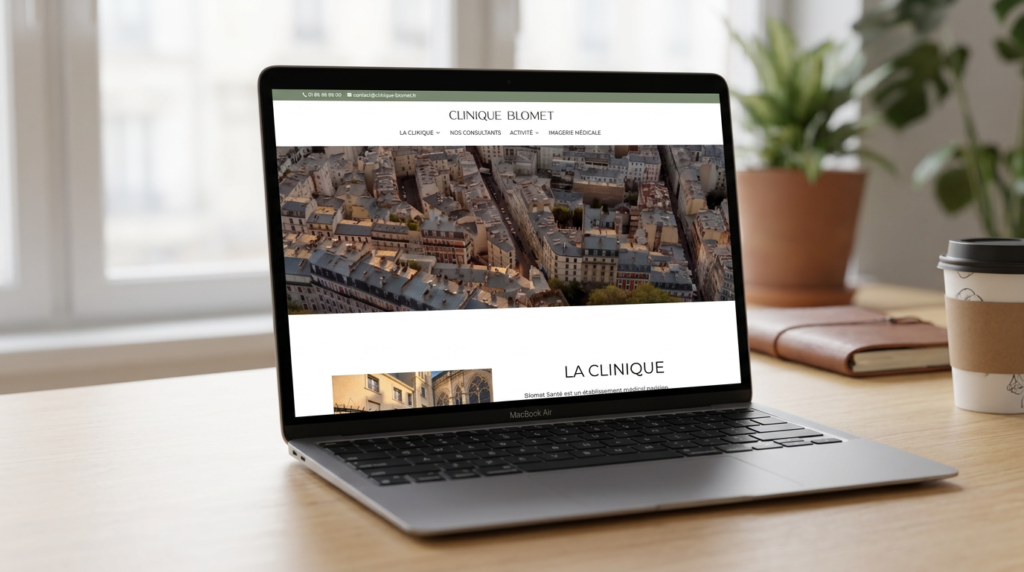 Refonte du site internet de la Clinique Blomet par Lagraphista, studio graphique Paris